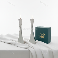 פמוטים לכלה מכסף טהור משושה- s