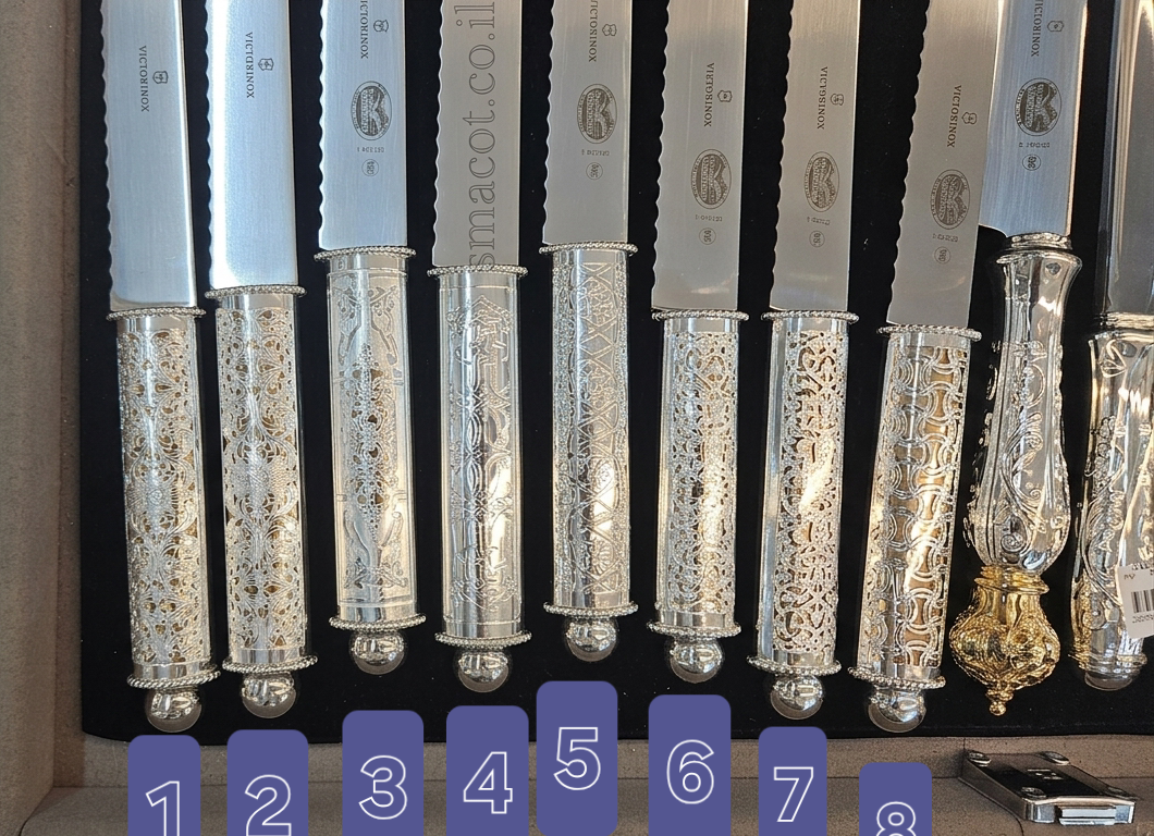 סכין לחלות שבת- שווייצרי   victorinox כסף טהור - יש לסמן מספר דגם בהערות הזמנה