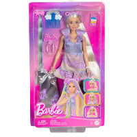 ברבי - בובת ברבי עם תוספות שיער צבעוניות -  BARBIE JCT7295644