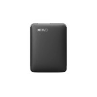 כונן קשיח חיצוני Western Digital Elements Portable 6TB USB-C – דיסק חיצוני בודד שחור עם לוגו WD בחזית על רקע לבן