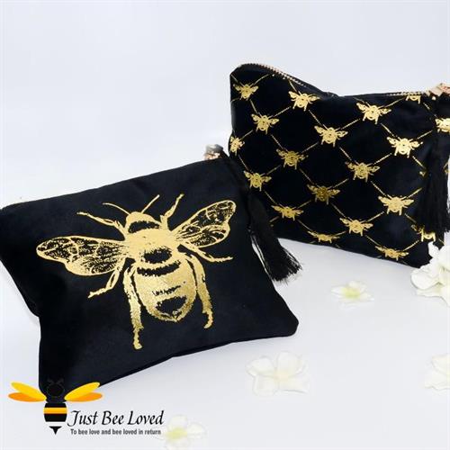 תיק איפור / קלמר דבורת דבש מוזהבת Golden Honey Bee – דבורה / דבורים