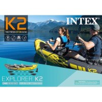 קיאק מתנפח Explorer K2 לזוג כולל משוטים משאבה ותיק אחסון ‎312×91‎ ס״מ | INTEX | מק״ט ‎68307‎ |