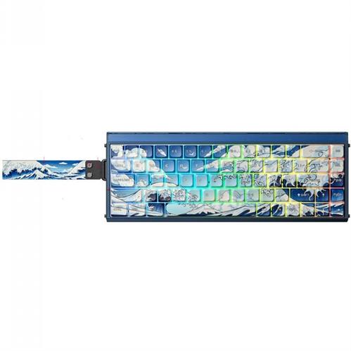 מקלדת גיימינג Aula HERO68 Mini Tea Emperor MINI Low Switch טופוגרפית - ללא חריטה בעברית