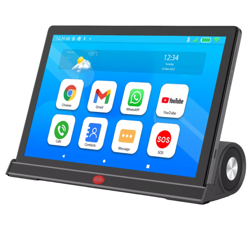 טאבלט עם תחנת עגינה ורמקולים עוצמתיים EasyTab Senior 4G
