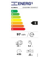 מדיח כלים עומד 14 מערכות כלים בלומברג Blomberg GSN209P8M - גימור אפור כהה
