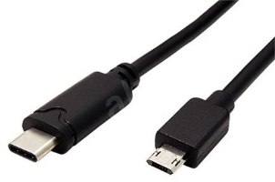כבל מתאם USB Type C זכר לחיבור Micro USB2.0 זכר B באורך 0.5 מטר