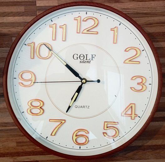 שעון קיר מנגנון שקט 30 ס"מ GOLF גולף 8953-1