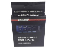 מפצל 4 PORT USB 2.0 אקטיבי כולל חיבור מתח