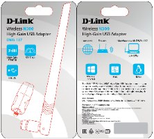 כרטיס רשת אלחוטי + אנטנה D-LINK DWA-137