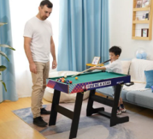 שולחן משחק משולב ביליארד, הוקי ,פינגפונג, כדורגל| 121X61X79 סמ| מקט שולחן4-1| קפיץ קפוץ