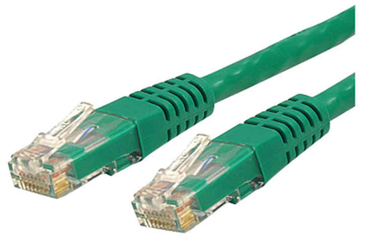 כבל רשת מסוכך CAT6a אורך 1 מטר ירוק