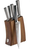 סט סכינים יוקרתי עם מעמד עץ אקציה Berlinger Haus BH3124 לעיצוב מטבח אלגנטי