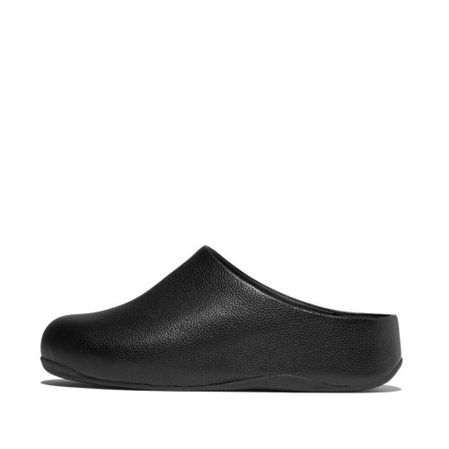 כפכף סגור עור שחור פיטפלופ FITFLOP
