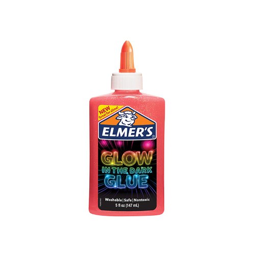 דבק  אלמרס זוהר בחושך צבע ורוד 147 גרם - ELMERS