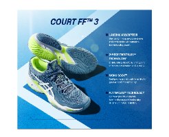 נעלי טניס Asics Court FF 3 Novak Tuna Blue/White
