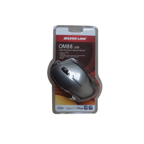 עכבר Silver Line OM88 חוטי USB בגוון אפור