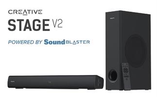 רמקולים CREATIVE STAGE V2 2.1 SOUNDBAR+SUBWOFER BT 5.0 160W ARC