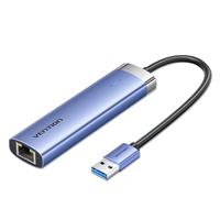 מתאם Vention USB-A to 3xUSB-A LAN 1Gbps USB-C HUB