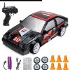 דגם 8 - צבע שחור אדום - מכונית דריפט על שלט Drift נטענת וזריזה
