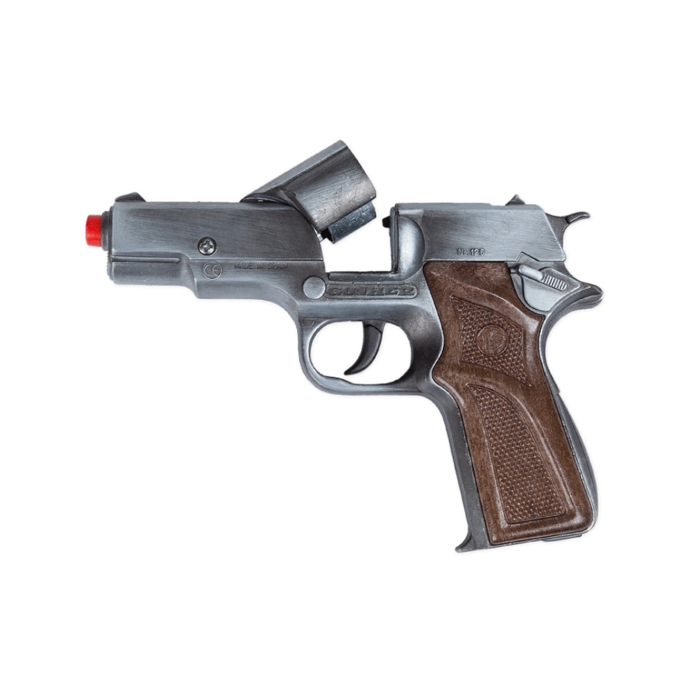 אקדח משטרה ממתכת גונהר באריזה Gonher Police Gold Collection 125-1