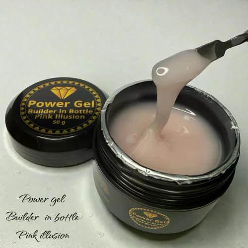 ג'ל בניה ורוד אילוזן POWER GEL BUILDER GEL PINK ILLOUSION