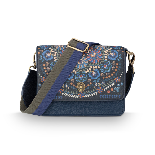 Cross Body דגם FENNA RICAMO כחול כהה מידות 19x6x16 ס"מ של חברת PIP STUDIO