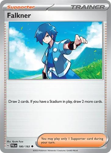 קלף בודד single פוקימון - falkner - Paldea Evolved - 180/193