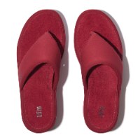 כפכף פלטפורמה אדום כהה שחור פיטפלופ FITFLOP