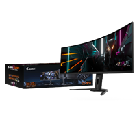 מסך AORUS CO49DQ Ultra-Wide DQHD OLED 0.03ms 144Hz KVM HDR