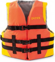 אפוד הצלה לילדים INTEX תקן ‎50N‎ למשקל ‎15–45‎ ק״ג | מק״ט ‎69680‎ | קפיץ קפוץ