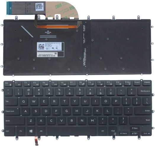 החלפת מקלדת למחשב נייד דל Dell XPS 15 9550 9560 Backlit Keyboard 0GDT9F
