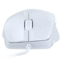 עכבר גיימינג חוטי צבע לבן Turtle Beach Pure Sel – מציג עכבר גיימינג לבן חוטי מלפנים עם גלגלת גלילה וכבל מחובר מקדימה