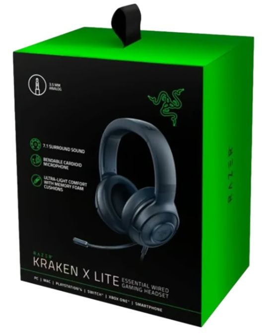 אוזניות גיימינג RAZER Kraken X Lite יבואן רשמי