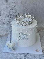 טופר אקריל כסף happy birthday