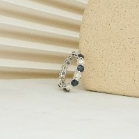 טבעת איטרניטי טבעת משובצת יהלומים ואבני ספיר