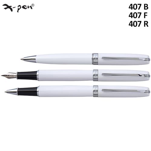 עט לג'נד  לבן כסף X-Pen LEGEND דגם XP-407