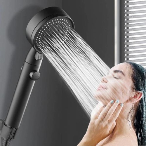 ראש מקלחת בלחץ מתכוונן 4 מצבים