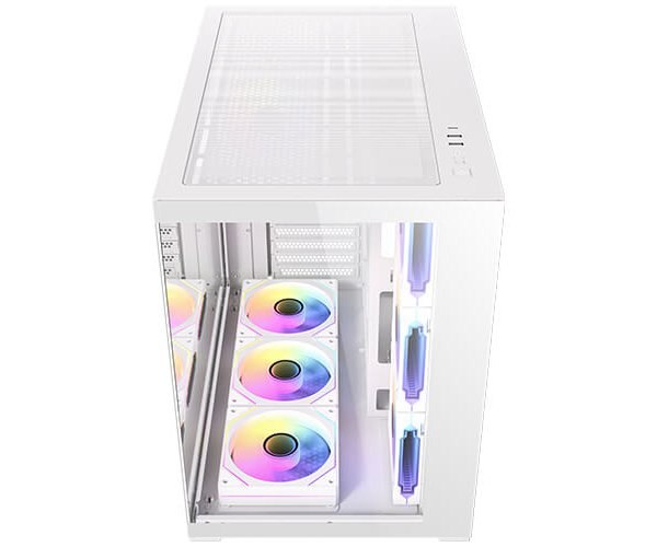 מארז Antec CX Mirror White Mini-Tower Gaming Case 7X120mm ARGB