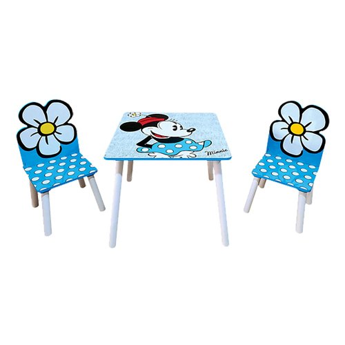 מינימאוס - סט שולחן + 2 כסאות עץ  צבע חדש