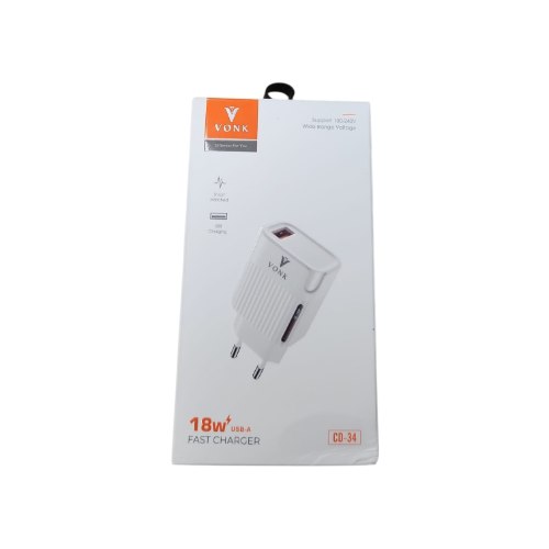 ראש טעינה בלבד , 18W, כניסת usb.
