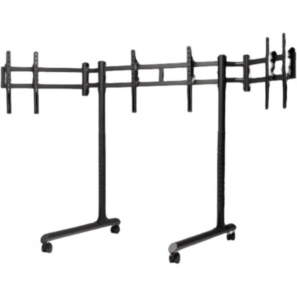מעמד מסך Next Level Racing Round Tube Freestanding Triple Monitor Stand