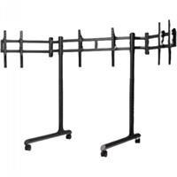 מעמד מסך Next Level Racing Round Tube Freestanding Triple Monitor Stand