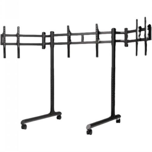 מעמד מסך Next Level Racing Round Tube Freestanding Triple Monitor Stand