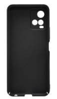 כיסוי פלסטיק שחור עבור Miracase Vivo Y21/Y33 – פריט בודד של כיסוי טלפון שחור במבט אחורי עם פתחים למצלמות