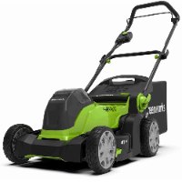 מכסחת דשא נטענת + שתי סוללות 2 אמפר ומטען כפול - GREENWORKS 99722 48V