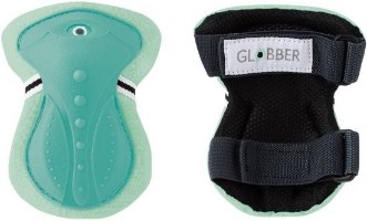 סט מגנים 3 חלקים מידה XXS צבע מנטה Globber Protective Set – שני פריטים בצבע מנטה מוצגים מלפנים