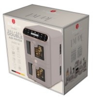 אייר פרייר כפול 11 ליטר 2 תאים נפרדים Berlinger Haus BH9804 – שם המוצר המלא קופסת אריזה בודדת בצבע טאופ מציגה את האייר