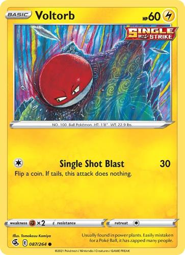 קלף בודד single פוקימון - voltorb - Fusion Strike - 087/264