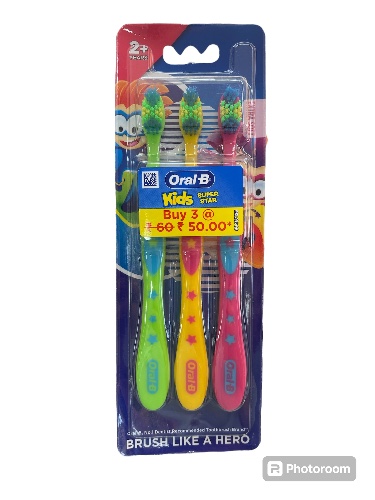 Oral B שלישיית מברשות שיניים גילאי 2+