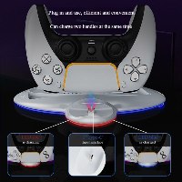 מעמד קירור חכם לקונסולת PlayStation 5 Slim עם טעינה כפולה לשלטים
